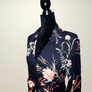H&M Elegant Belted Dress - Beautiful Floral Print